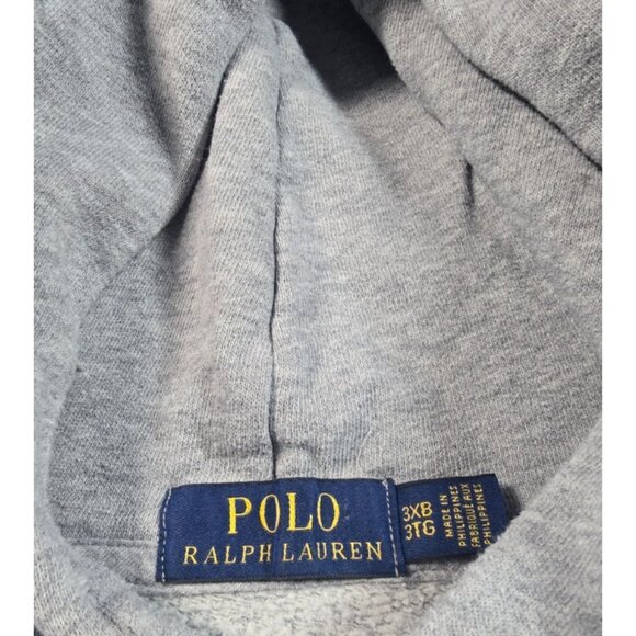 Polo Ralph Lauren Polo Bear Rugby Hoodie Men’s 3XL Gray Pullover Preppy Iconic - Picture 5 of 16